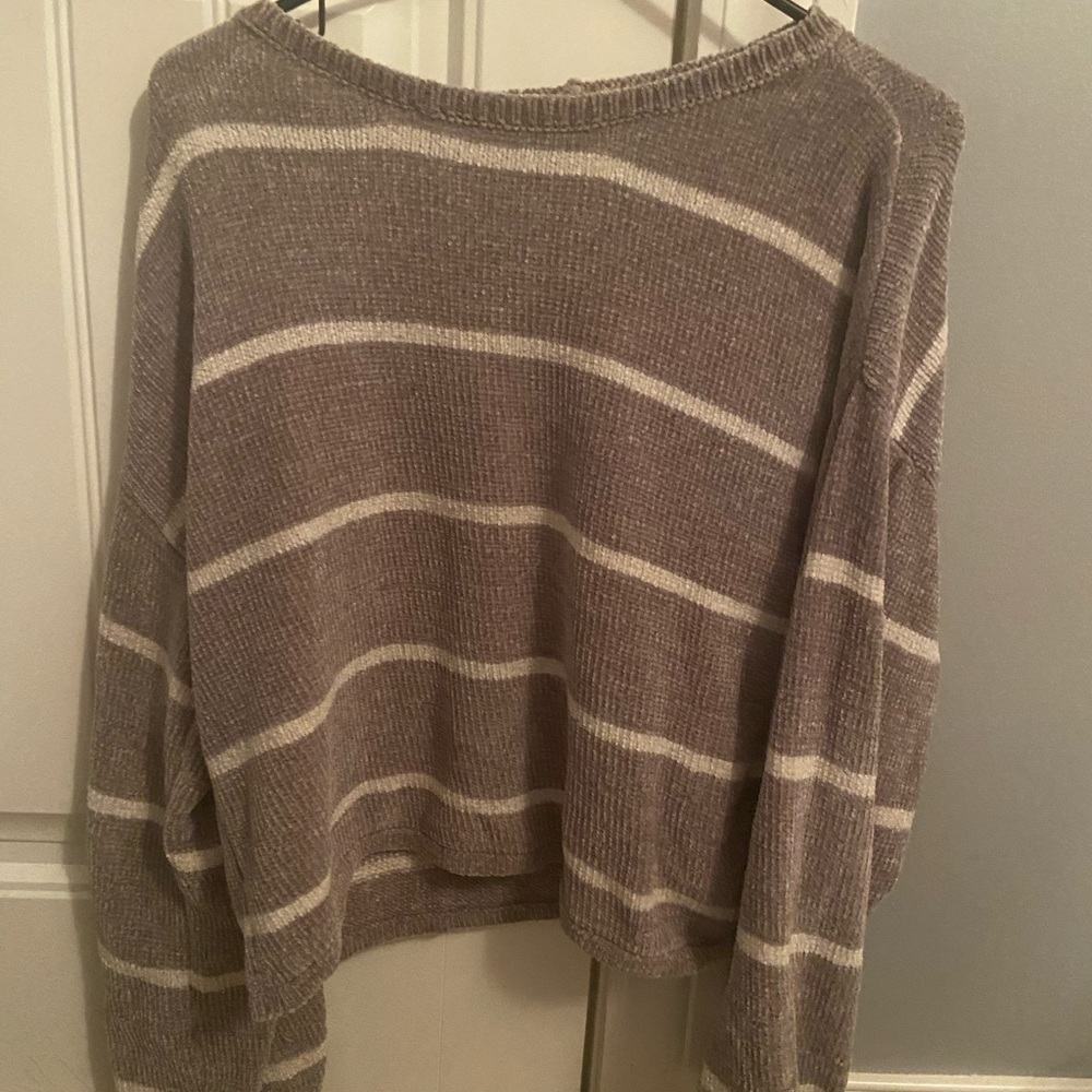 Gray and White Sweater